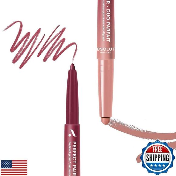 Absolute New York ALD08 Perfect Pair Lip Duo, Fuller and Poutier Lips, Deeper - Picture 2 of 5